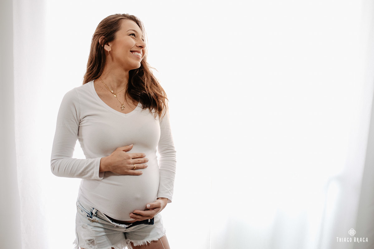 Ensaio gestante em casa - Florianópolis/SC