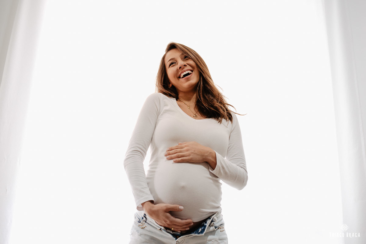 Ensaio gestante em casa - Florianópolis/SC