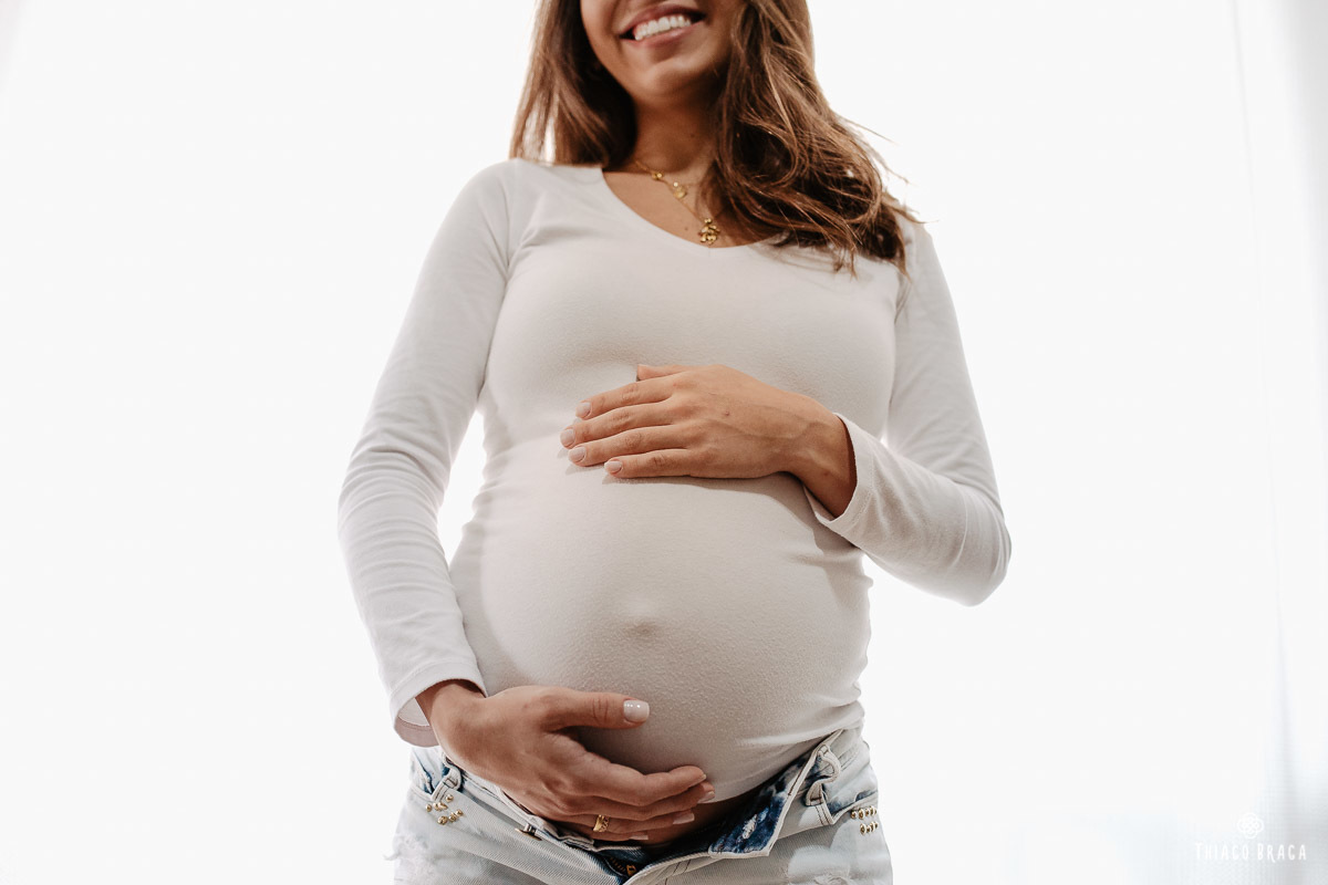 Ensaio gestante em casa - Florianópolis/SC
