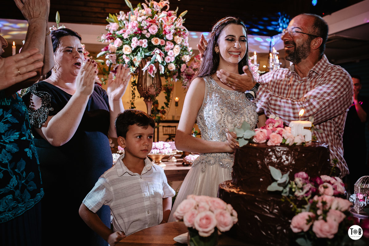 Festa de 15 anos no Restaurante quatro Estações, no Primavera, em Florianópolis/SC