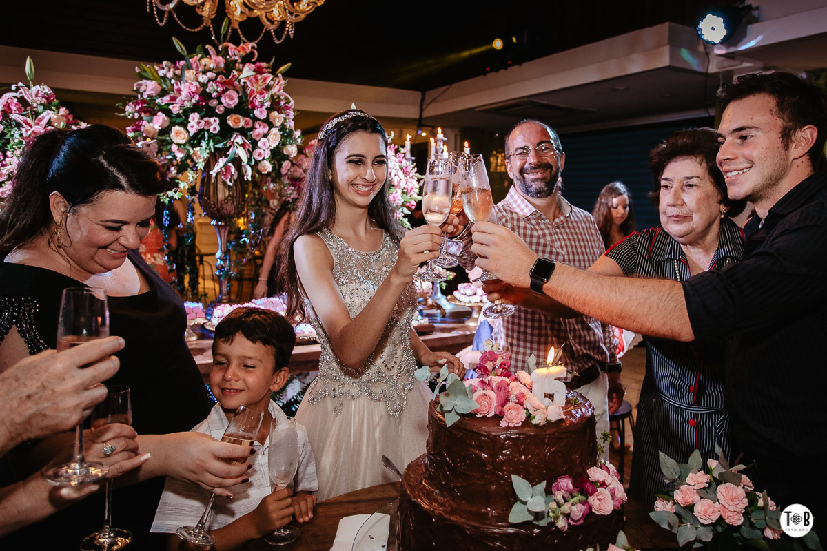 Festa de 15 anos no Restaurante quatro Estações, no Primavera, em Florianópolis/SC