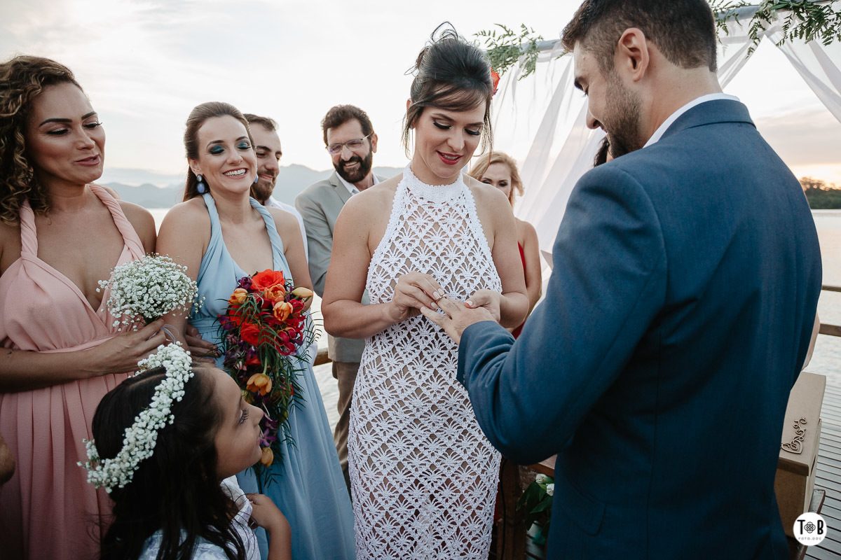 Casamento ao ar livre, Porto do Contrato, Sul da Ilha, Ribeirão da ilha. Florianópolis-SC. Geane e Alan.