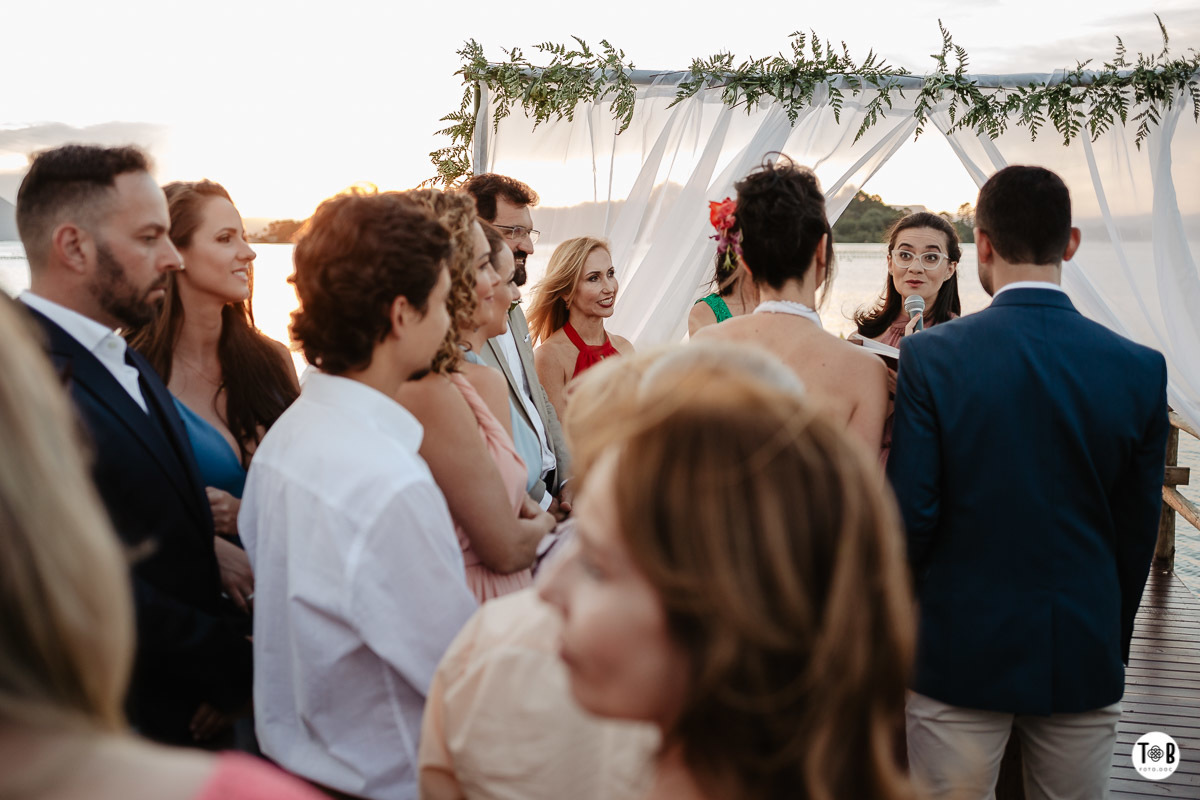 Casamento ao ar livre, Porto do Contrato, Sul da Ilha, Ribeirão da ilha. Florianópolis-SC. Geane e Alan.