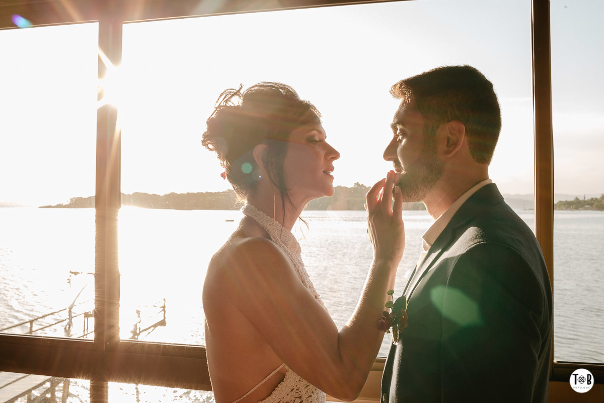 Casamento ao ar livre, Porto do Contrato, Sul da Ilha, Ribeirão da ilha. Florianópolis-SC. Geane e Alan.