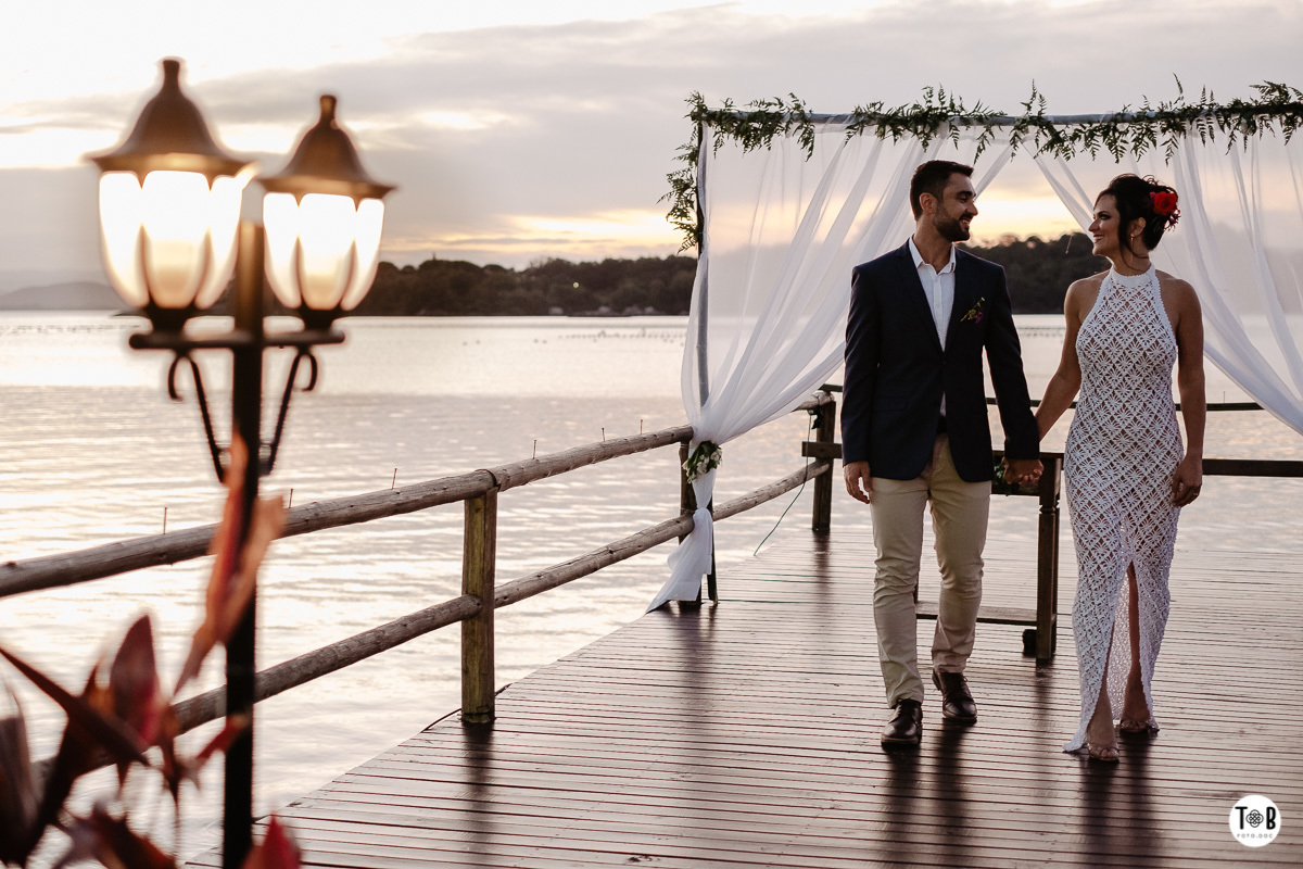 Casamento ao ar livre, Porto do Contrato, Sul da Ilha, Ribeirão da ilha. Florianópolis-SC. Geane e Alan.
