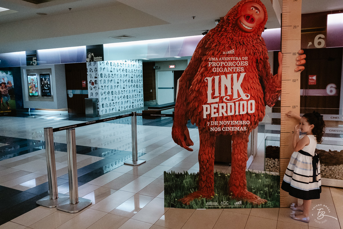 Fotografia documental de aniversario infantil. Um dia no cinema. Aniversário no cinesystemno shoping iguatemi em Florianopolis. 6 anos da Luisa. Familia Basso Guiyotoku.