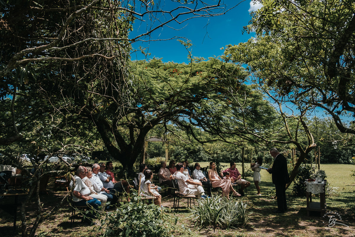 Batizado ao ar livre, no espaço Pergale, em Ratones - Florianopolis/SC