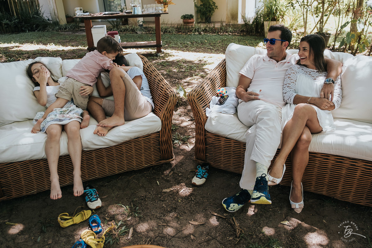 Batizado ao ar livre, no espaço Pergale, em Ratones - Florianopolis/SC