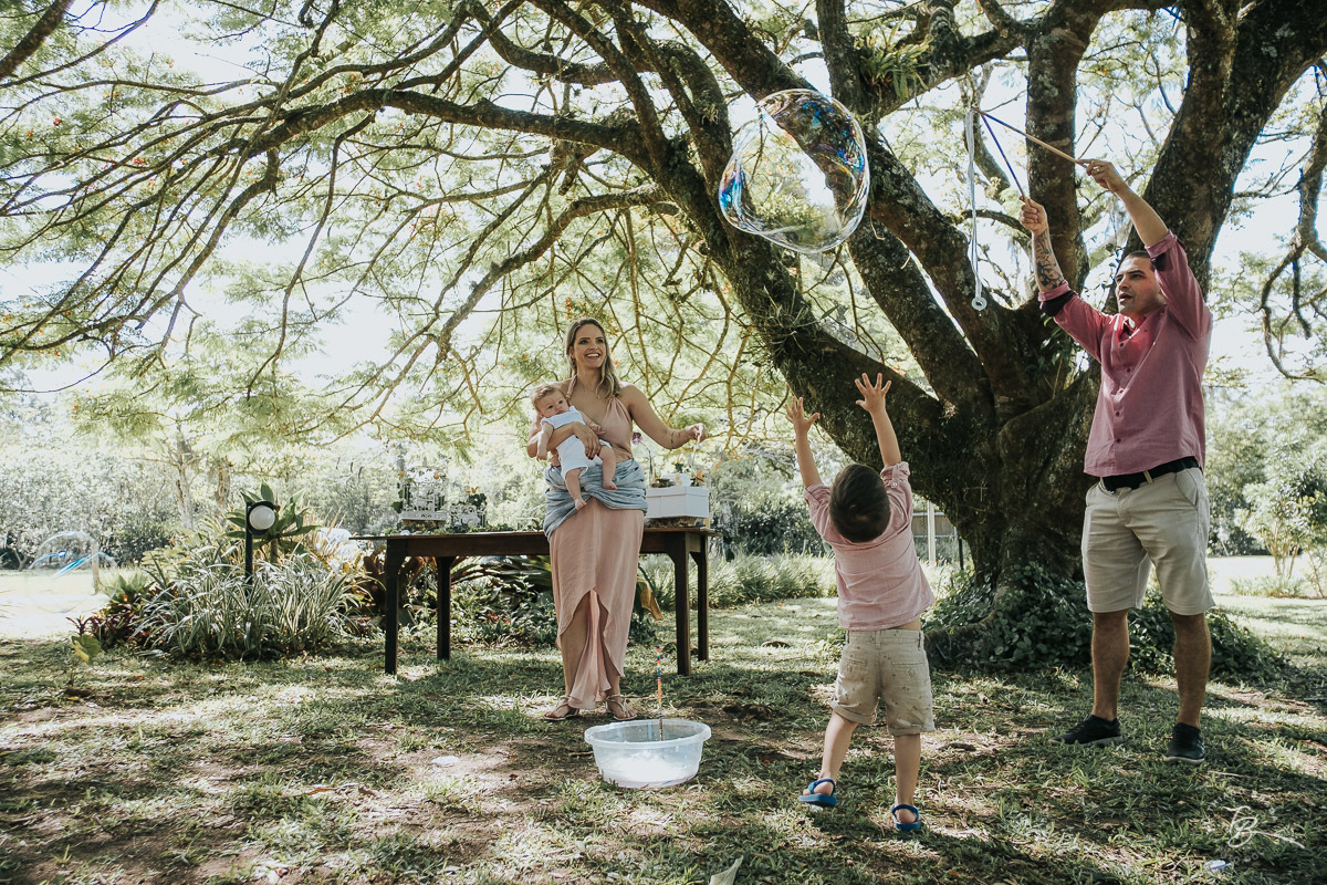 Batizado ao ar livre, no espaço Pergale, em Ratones - Florianopolis/SC