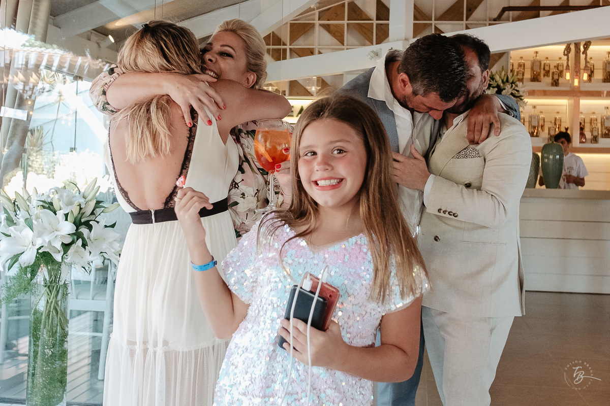 Festa de Casamento no Ammo Beach Club, em Florianópolis/SC. Valéria e Carmelo.