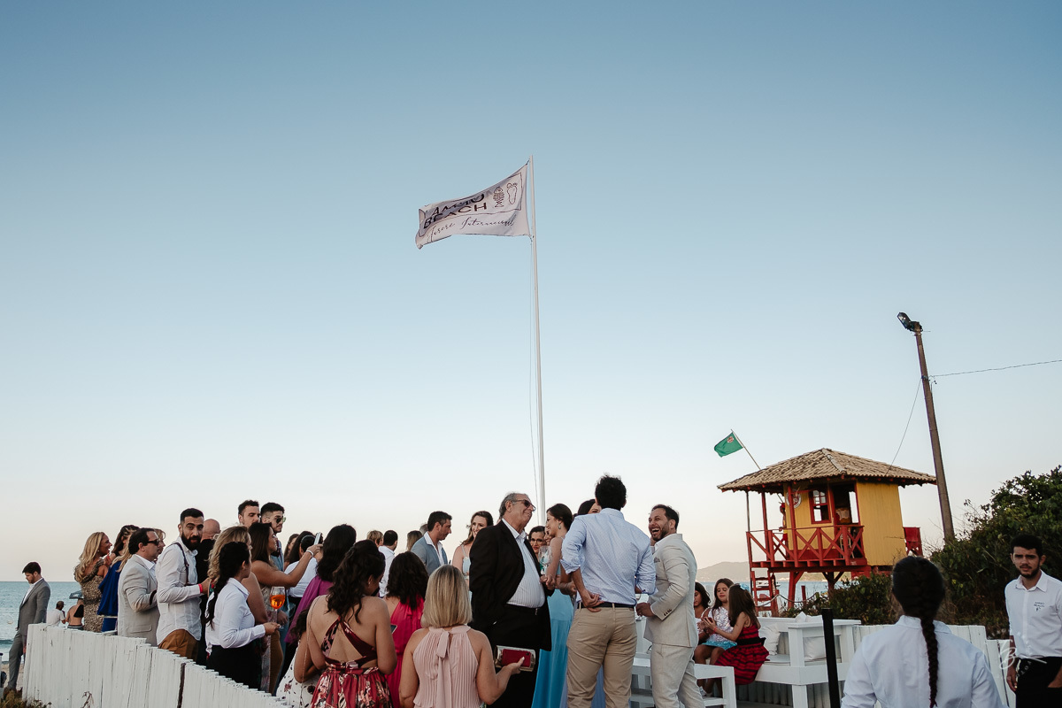 Festa de Casamento no Ammo Beach Club, em Florianópolis/SC. Valéria e Carmelo.