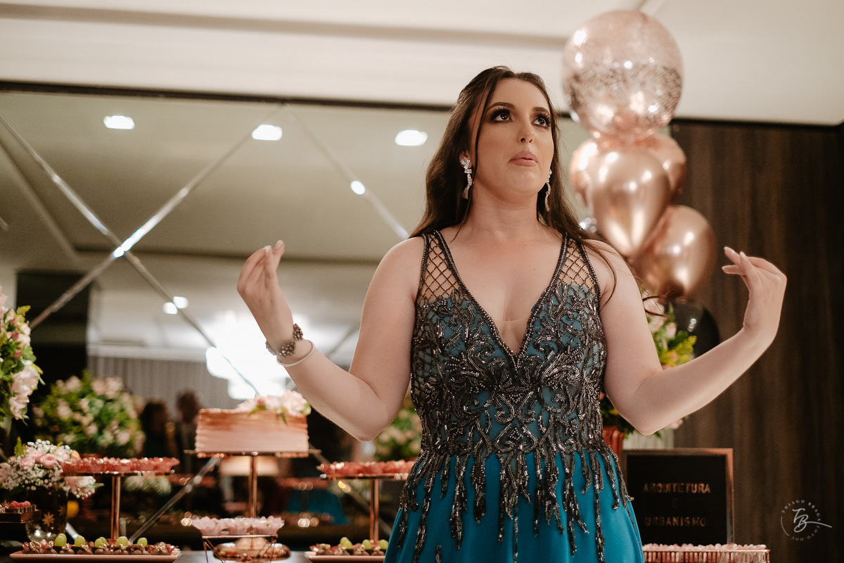 jantar de formatura de arquitetura de Laura Fattah em Florianópolis/SC