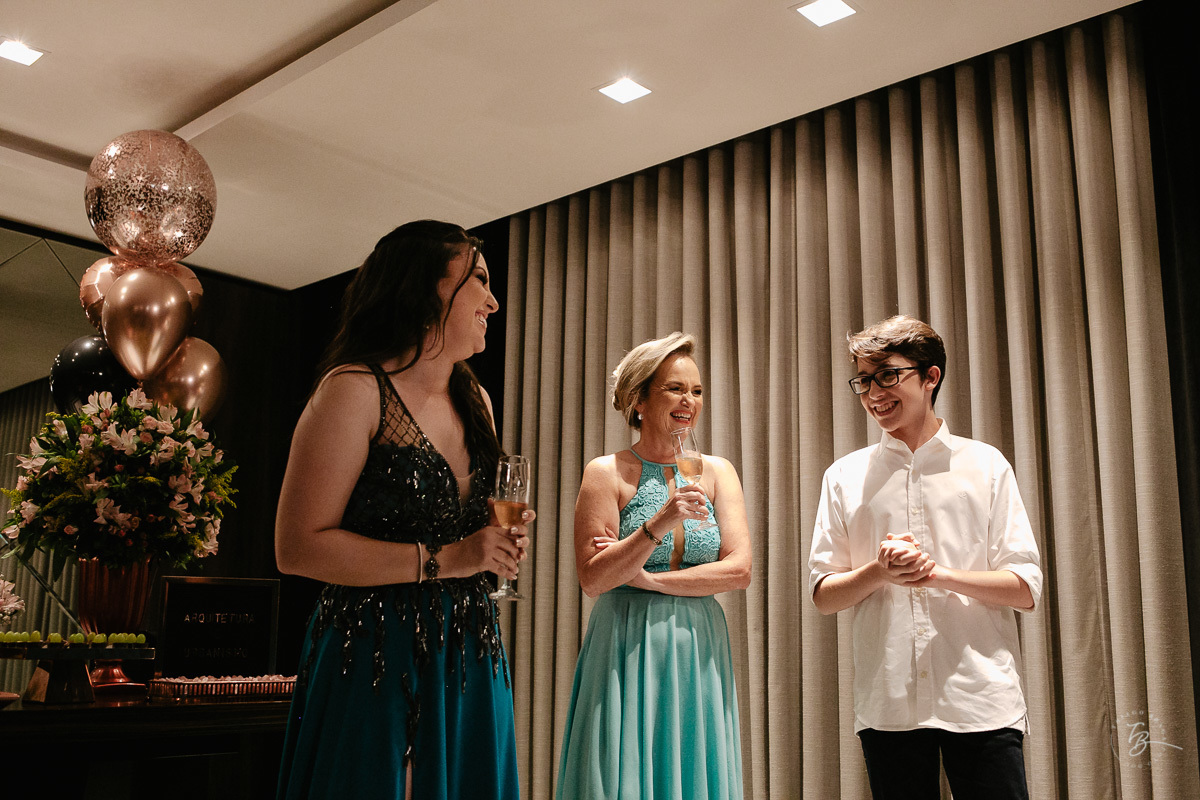 jantar de formatura de arquitetura de Laura Fattah em Florianópolis/SC