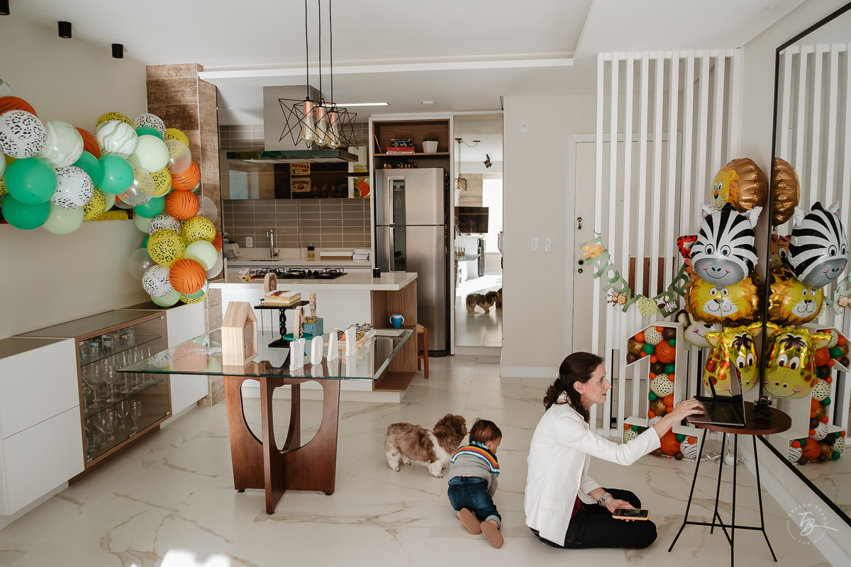 aniversário documental em casa. Primeiro aninho do Noah. 