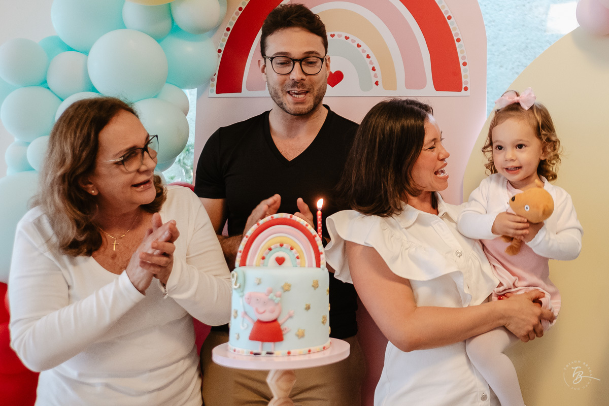 Vamos cantar parabéns. Fotografia documental de aniversário infantil em Florianópolis/Sc por Thiago Braga.