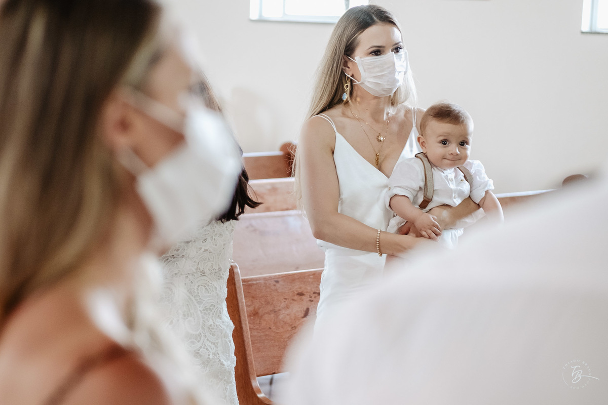 O dia do Batizado do João Pedro e do Luis Felipe em Florianópolis/SC