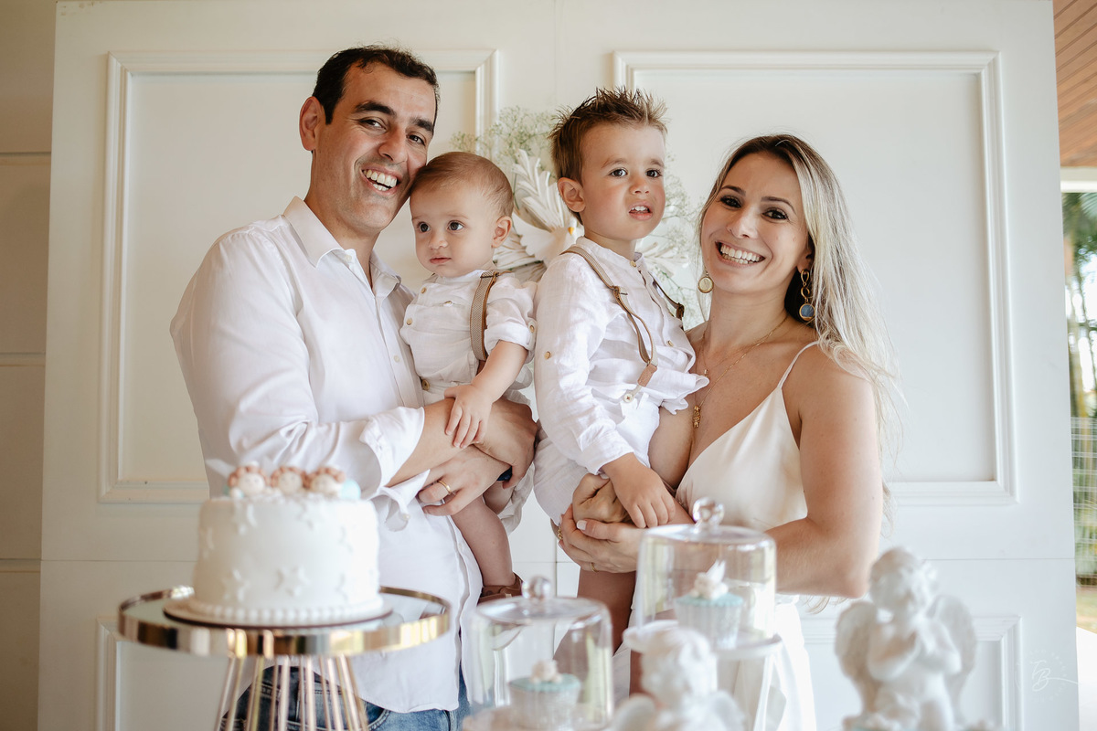 O dia do Batizado do João Pedro e do Luis Felipe em Florianópolis/SC