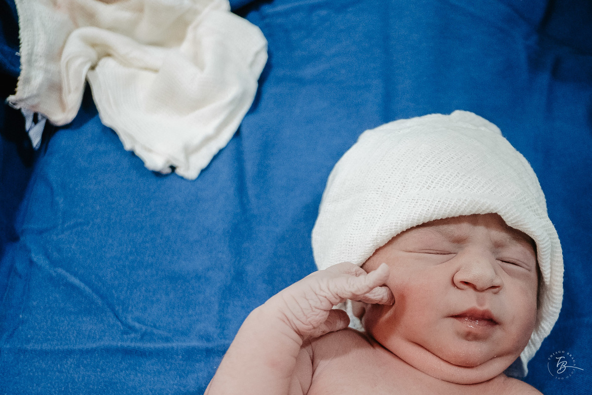 Cheguei. Parto cesárea na maternidade Ilha, em Florianópolis, por Thiago Braga Fotografia.