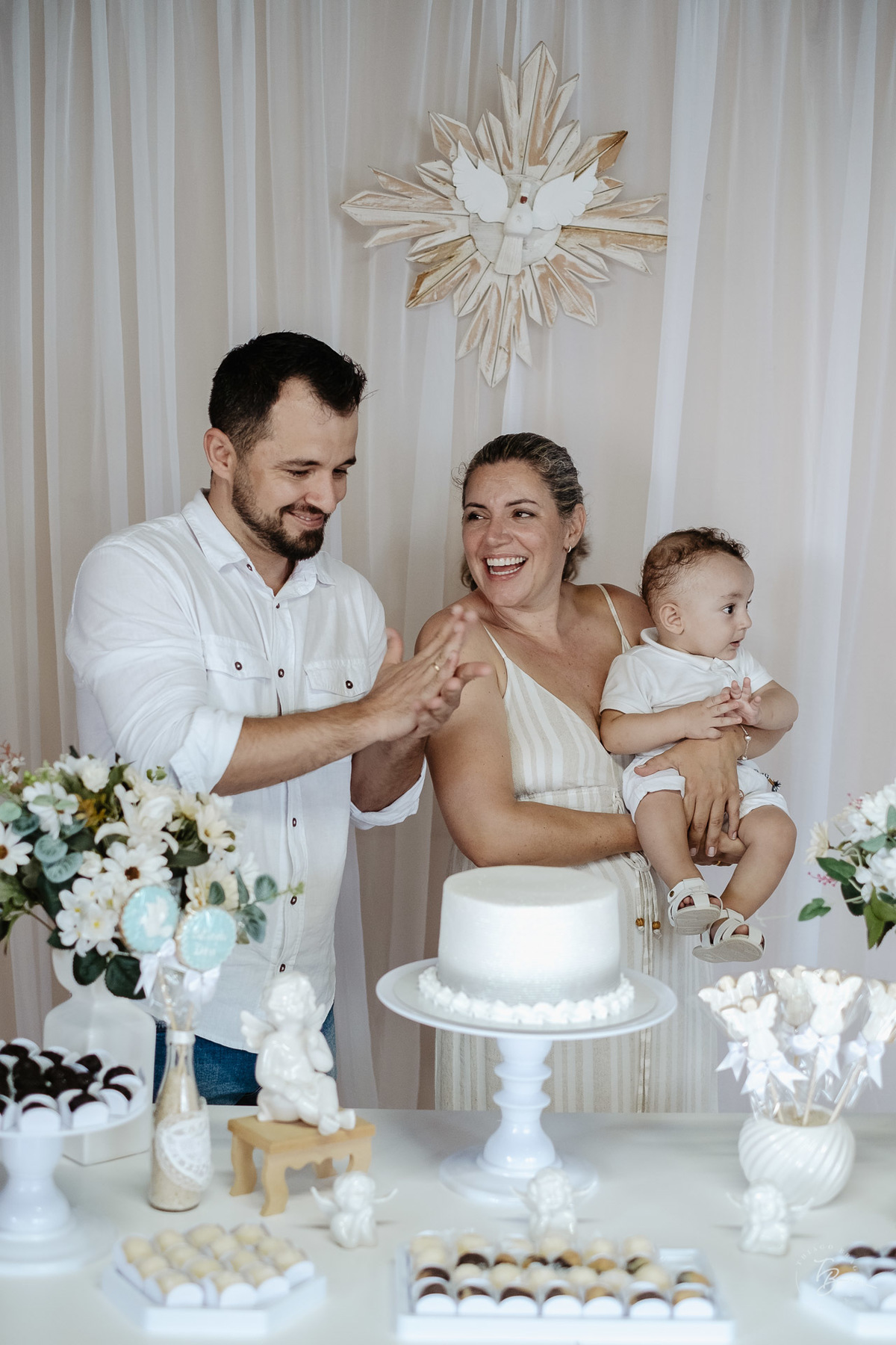 Fotografia Documental do Dia do Batizado do Davi, nos Ingleses em Florianópolis, por Thiago Braga fotografia