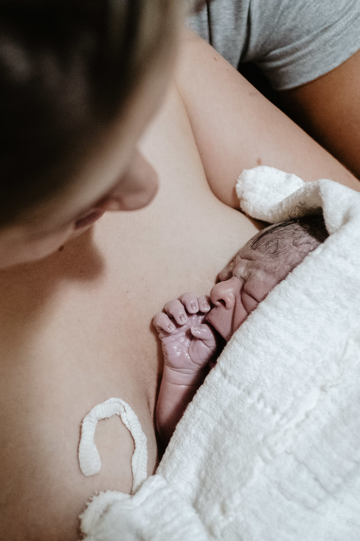 fotografia do dia do nascimento da Luara, na maternidade Ilha em Florianópolis, por Thiago Braga