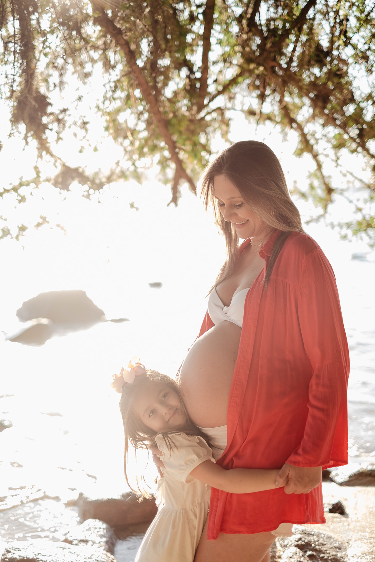 ensaio gestante no pontal do Sambaqui em Florianópolis/SC