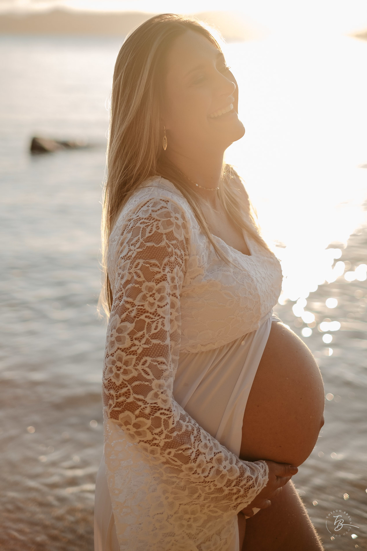 ensaio gestante no pontal do Sambaqui em Florianópolis/SC