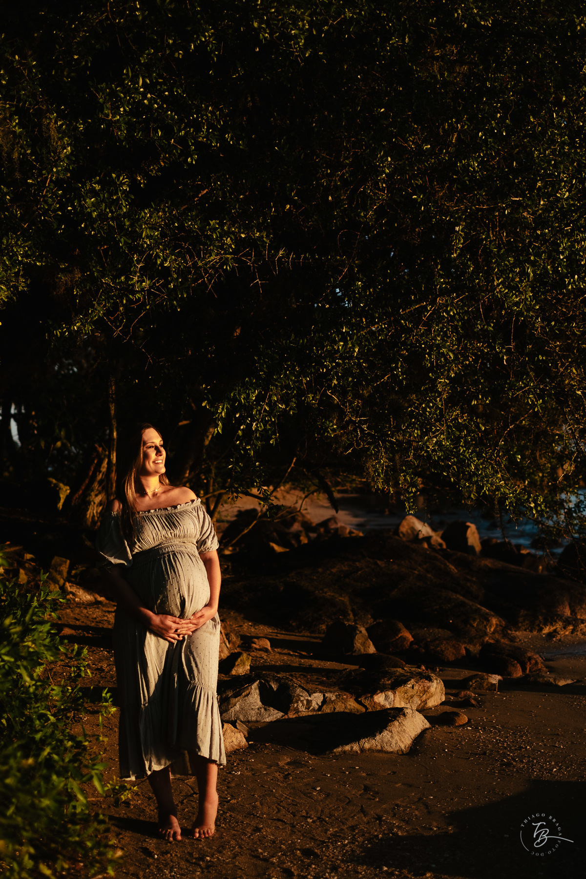 ensaio gestante no pontal do Sambaqui em Florianópolis/SC