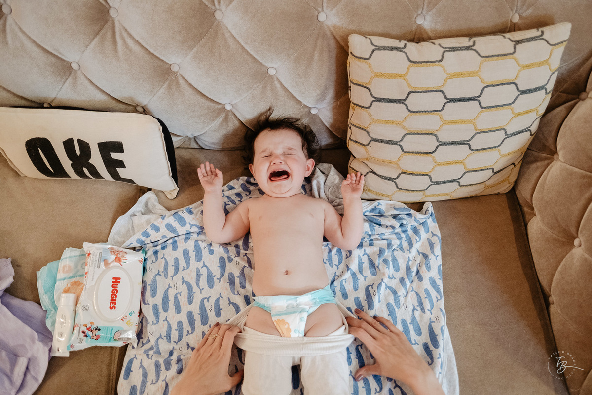 Fotografia documental de família, na casa dos Bridi em Florianópolis. Primeiro aniversário da Gaia.