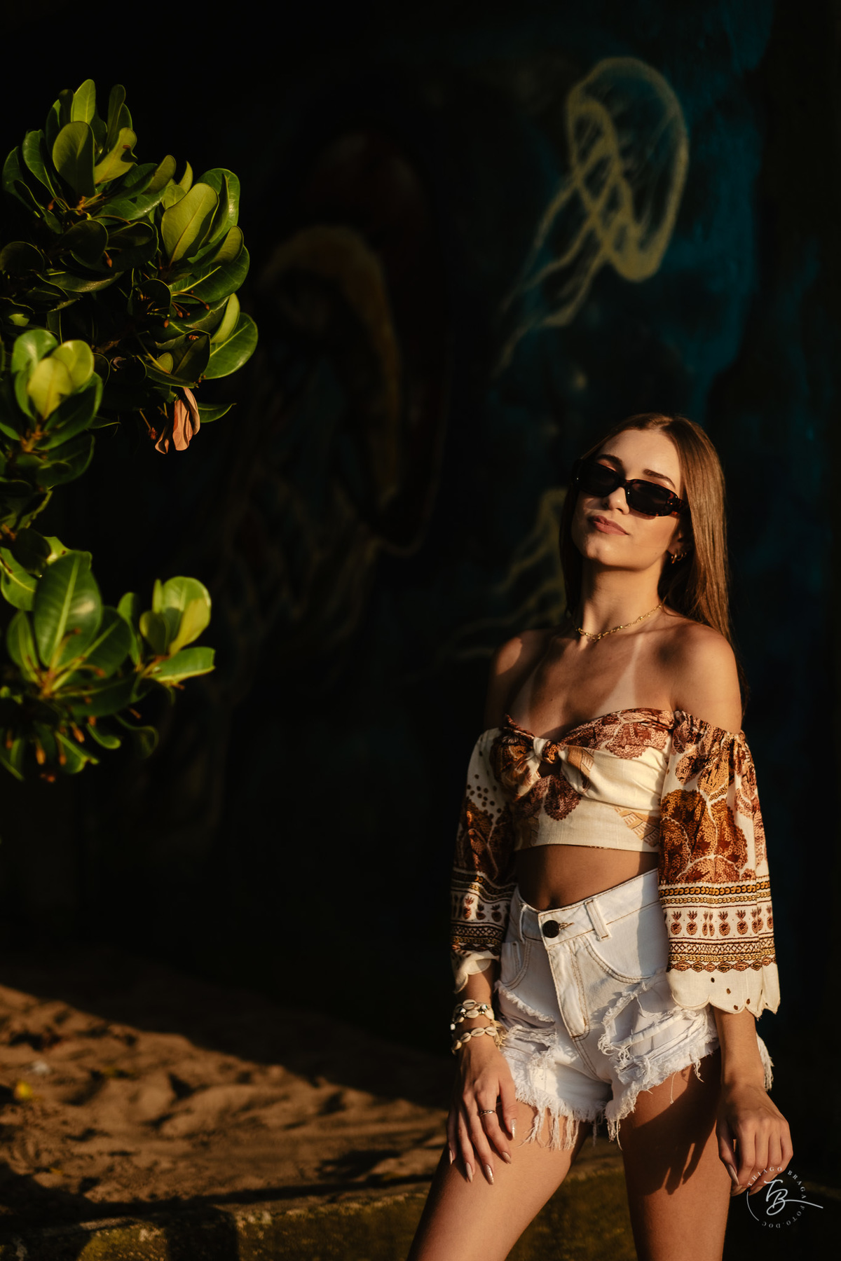 Amanhecer do Sol na para Mole em Floripa. Ensaio de 15 anos com a Julia por Thiago Braga fotografia. 