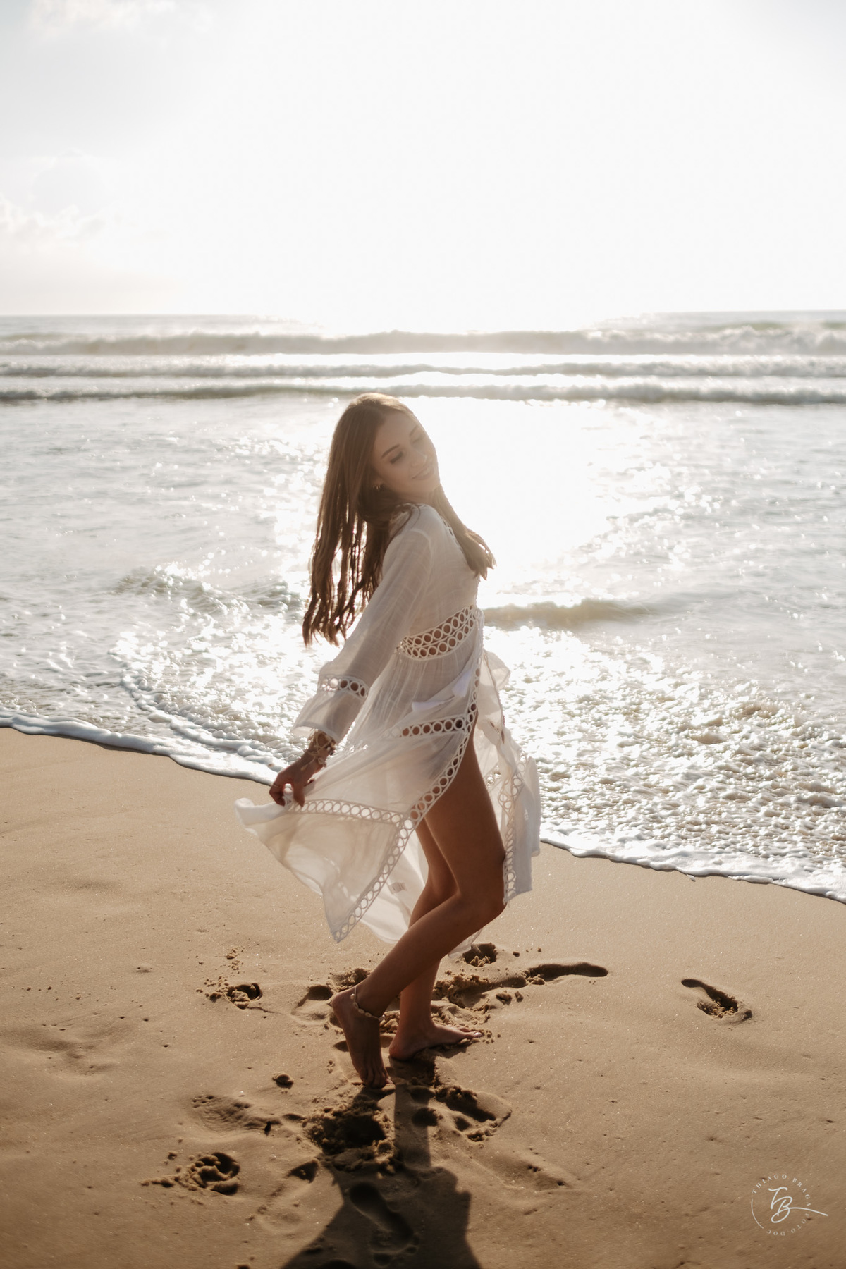 Amanhecer do Sol na para Mole em Floripa. Ensaio de 15 anos com a Julia por Thiago Braga fotografia. 