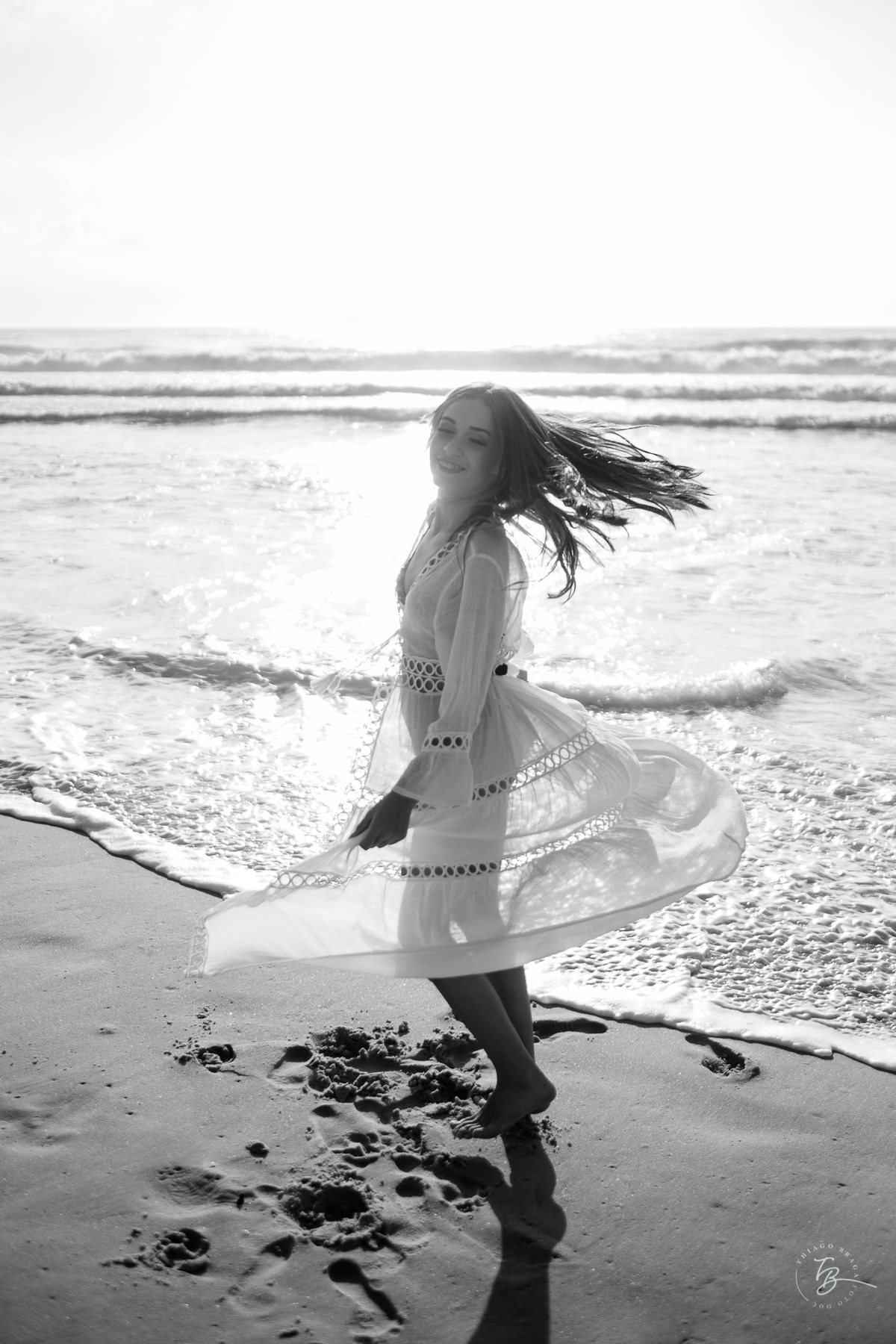 Amanhecer do Sol na para Mole em Floripa. Ensaio de 15 anos com a Julia por Thiago Braga fotografia. 