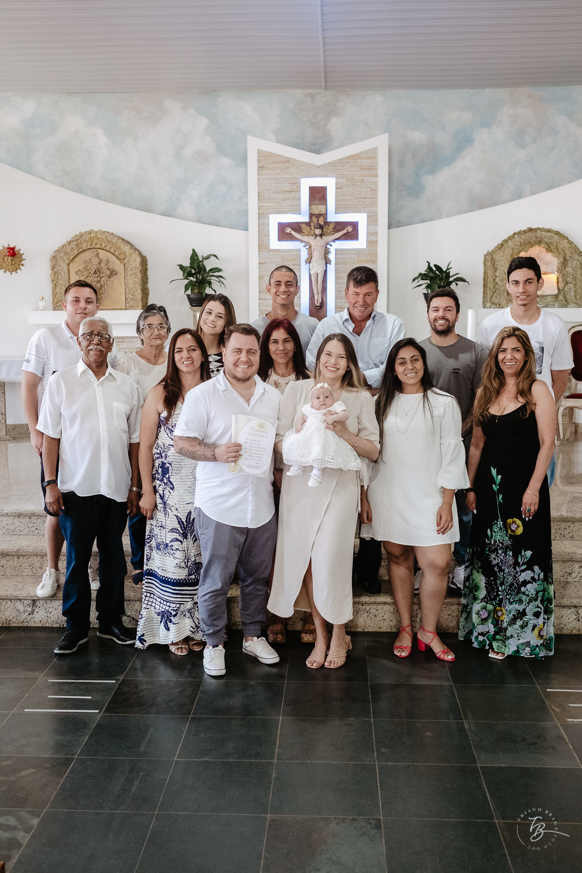 dia do batizado da Laura, por Thiago Braga fotografia. Documental de família