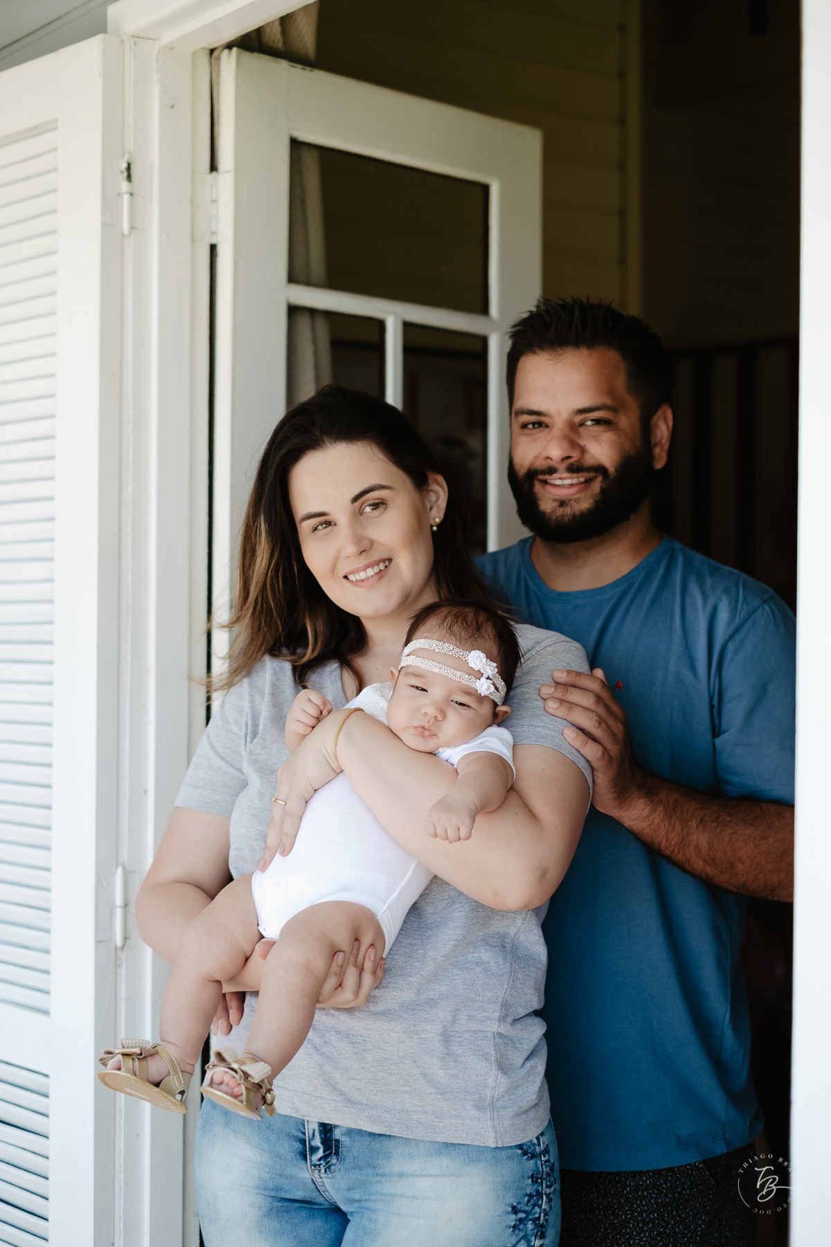 Ensaio em casa, de 2 meses da Perola em Florianópolis, por Thiago Braga