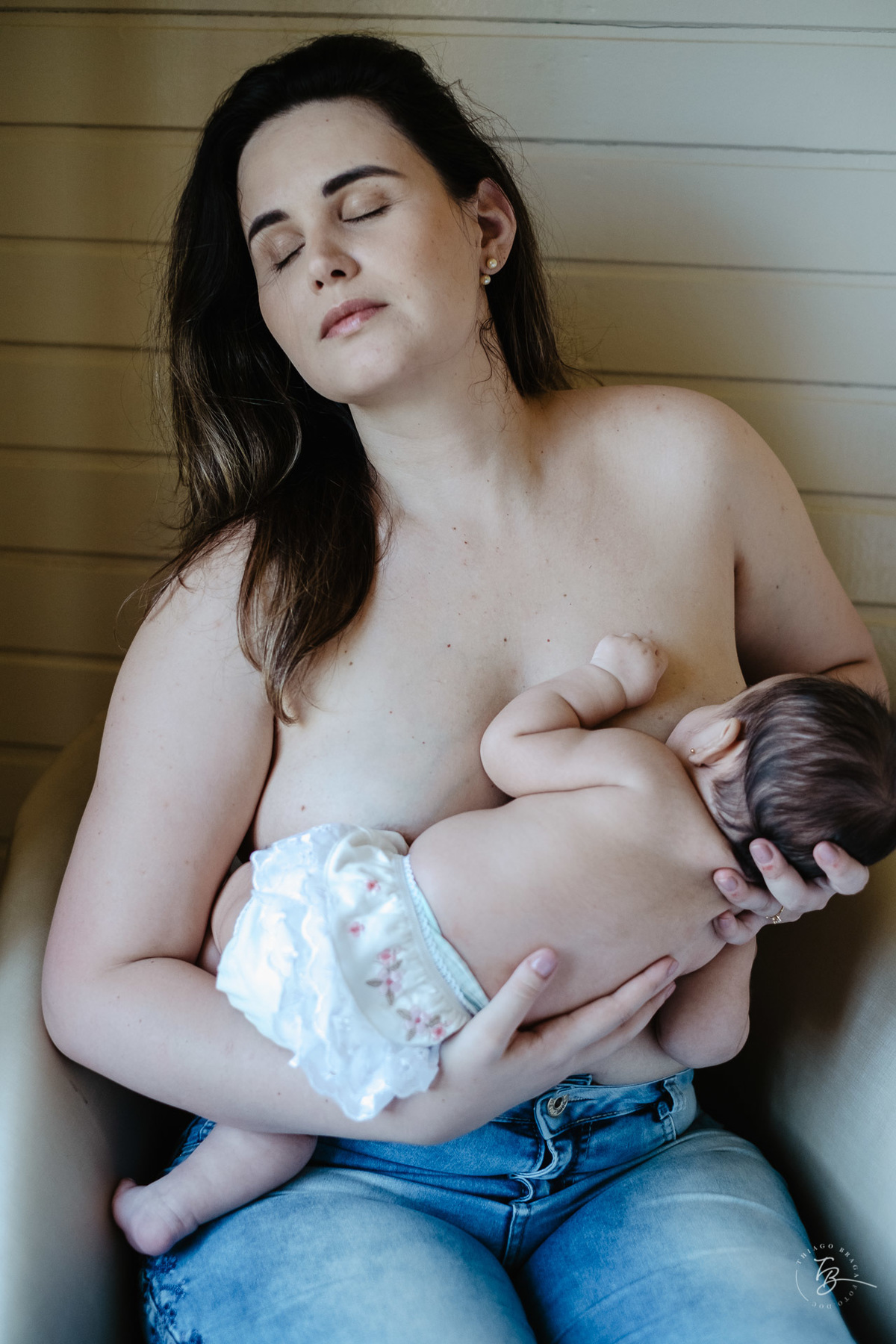 Ensaio em casa, de 2 meses da Perola em Florianópolis, por Thiago Braga