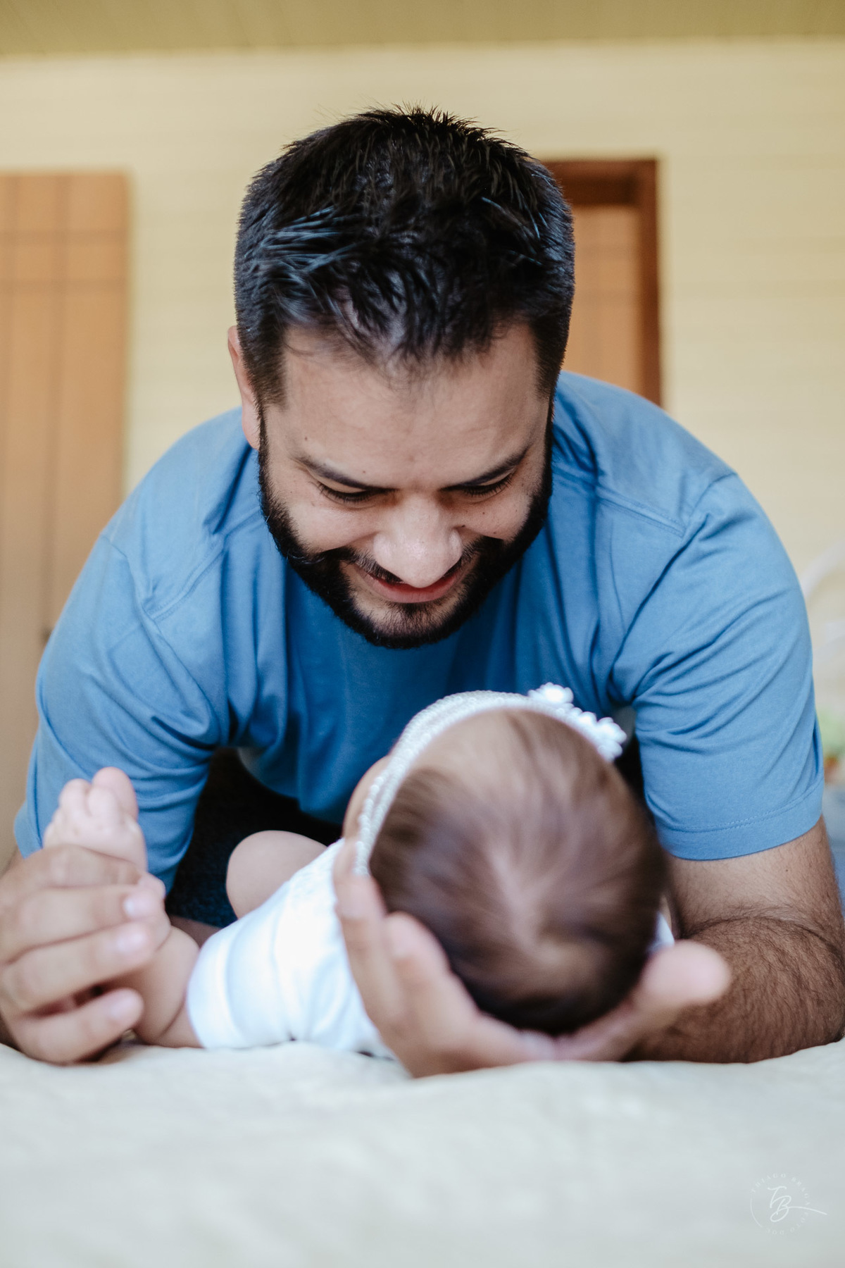 Ensaio em casa, de 2 meses da Perola em Florianópolis, por Thiago Braga