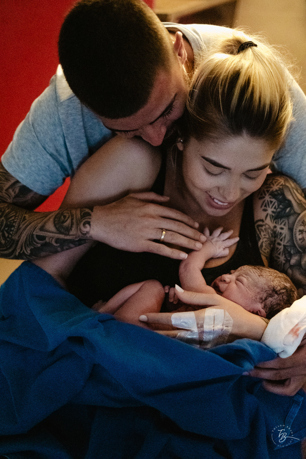 parto normal do nascimento do Lucca, na maternidade Santa Helena em Florianópolis, por Thiago Braga fotografia.