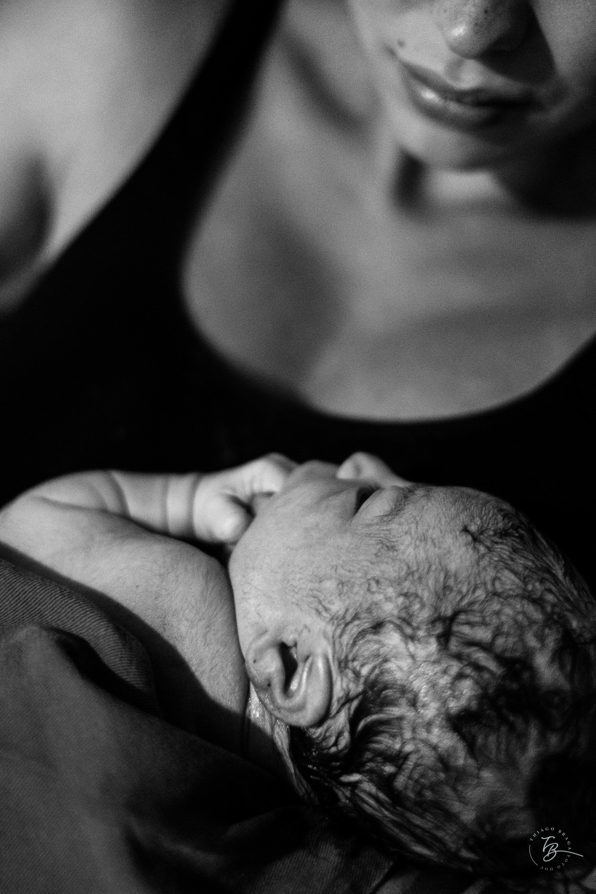 parto normal do nascimento do Lucca, na maternidade Santa Helena em Florianópolis, por Thiago Braga fotografia.