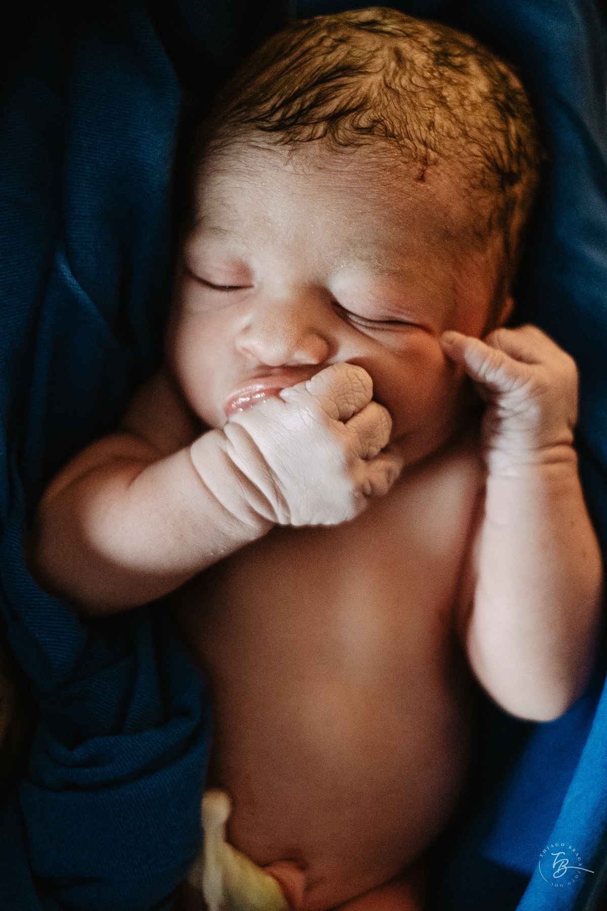 parto normal do nascimento do Lucca, na maternidade Santa Helena em Florianópolis, por Thiago Braga fotografia.