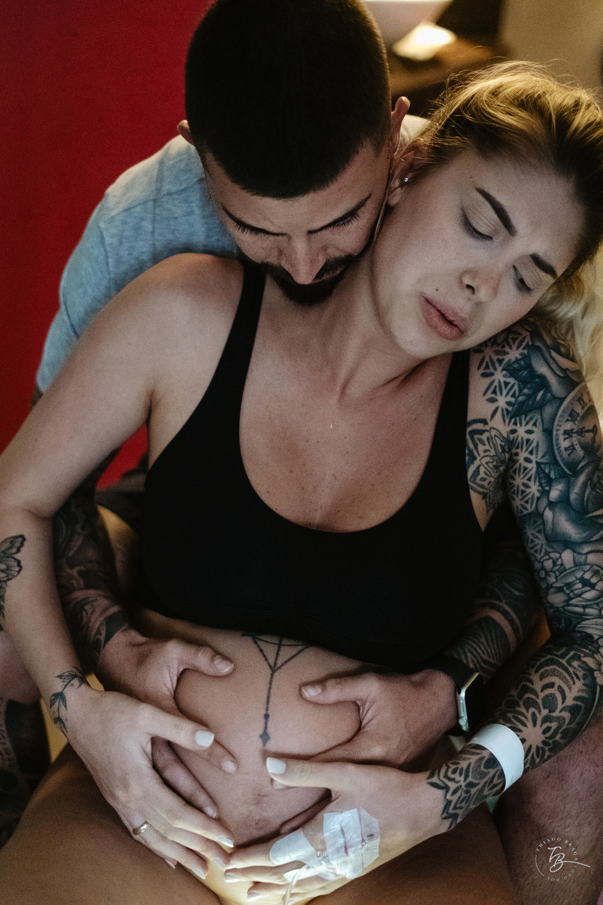 parto normal do nascimento do Lucca, na maternidade Santa Helena em Florianópolis, por Thiago Braga fotografia.