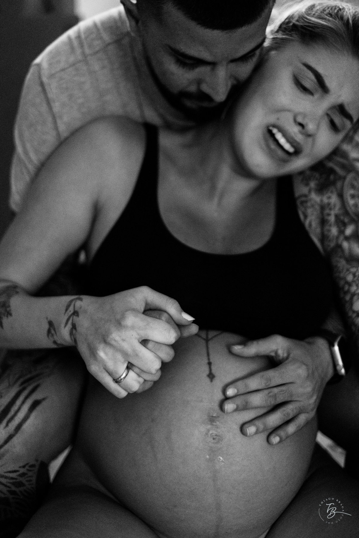 parto normal do nascimento do Lucca, na maternidade Santa Helena em Florianópolis, por Thiago Braga fotografia.