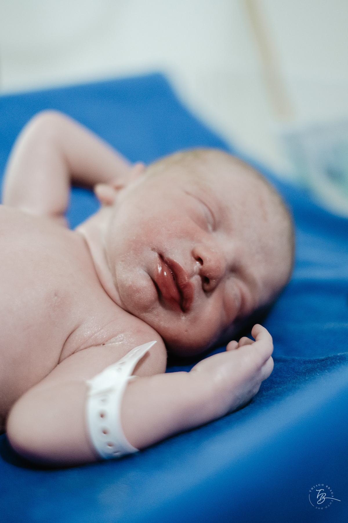 nascimento de cesárea no ilha hospital e maternidade, em Florianópolis, por Thiago Braga Fotografia