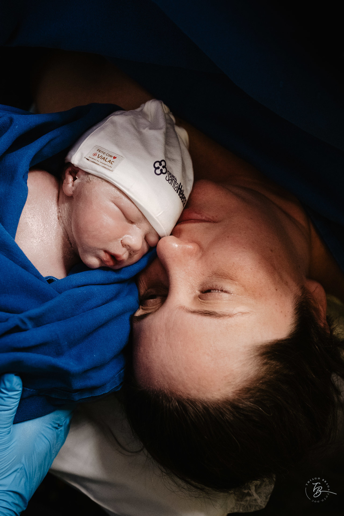 nascimento joaquim, na maternidade santa helena em Florianópolis por Thiago Braga Fotografia