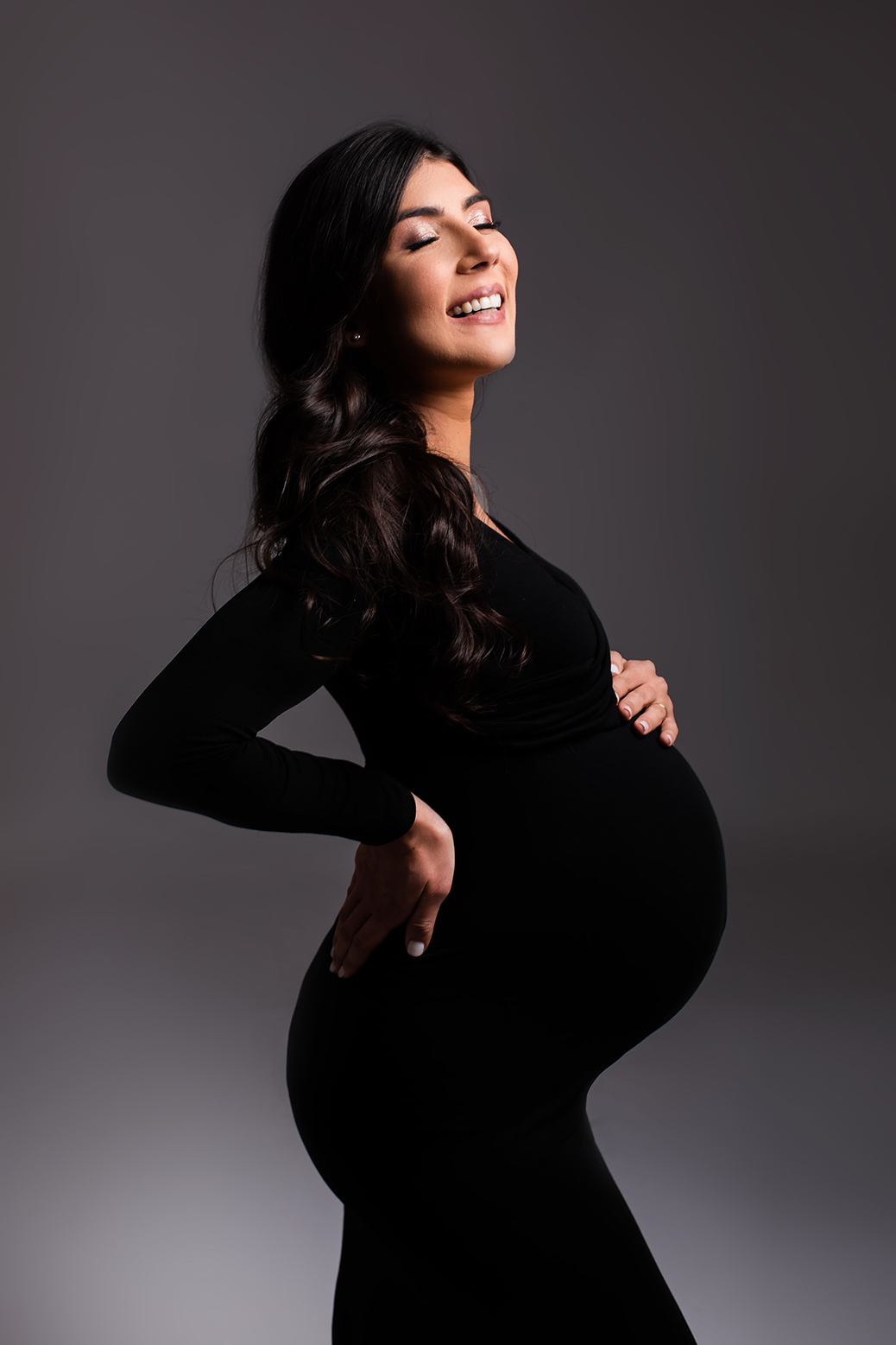 Ensaio gestante em estúdio