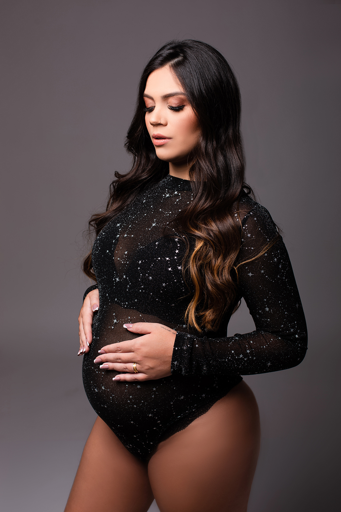 Ensaio Gestante em estúdio