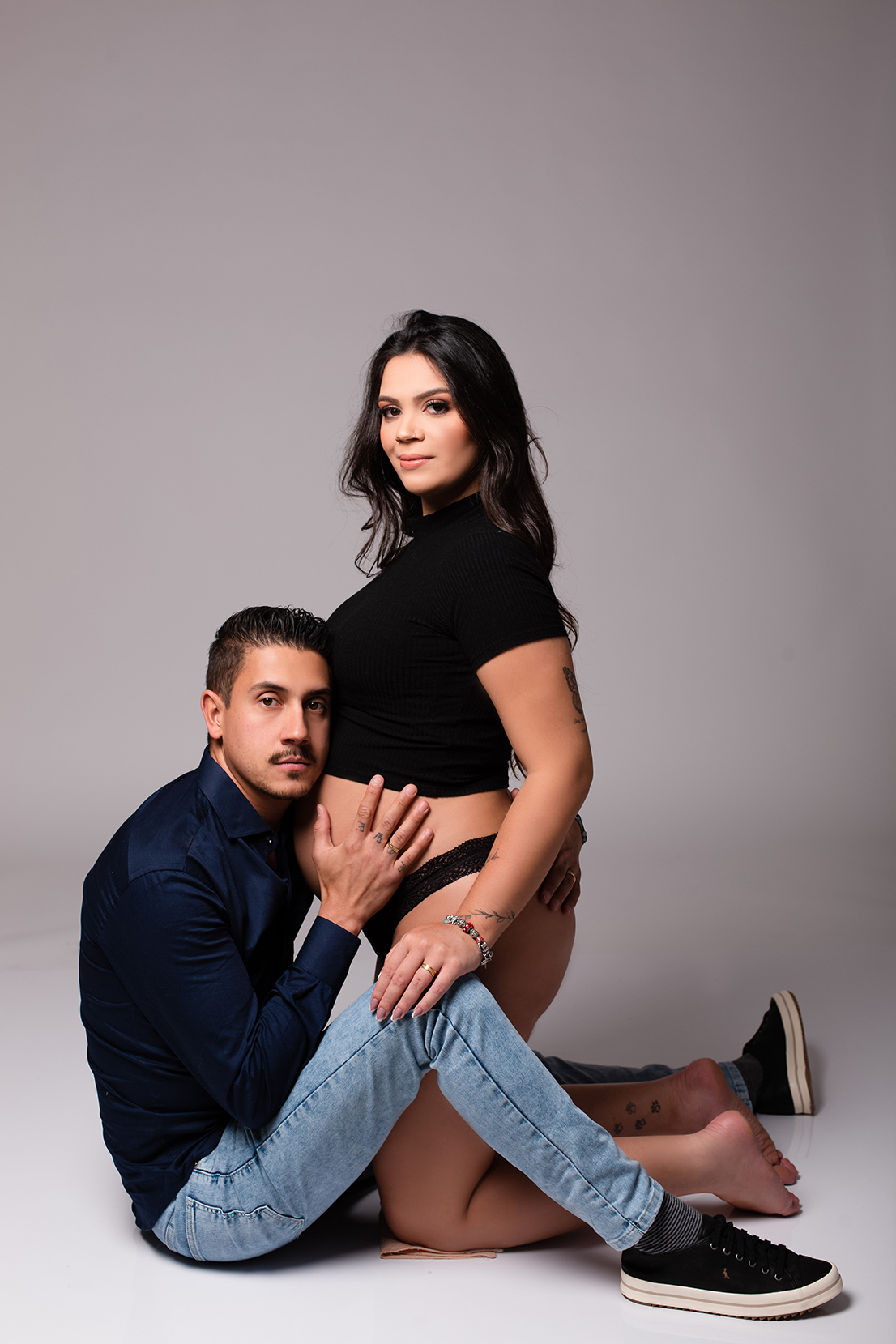 Ensaio Gestante em estúdio