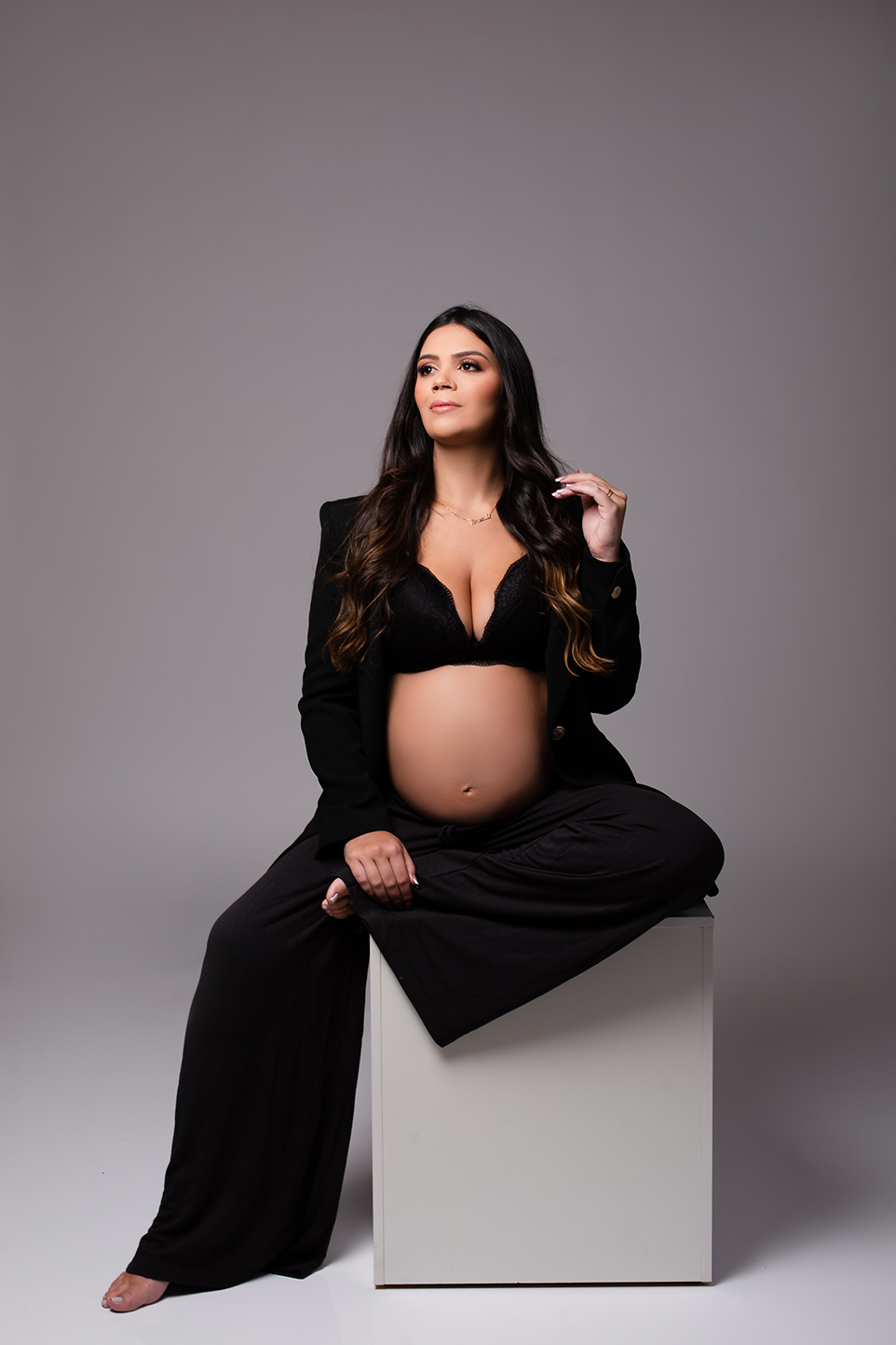 Ensaio Gestante em estúdio