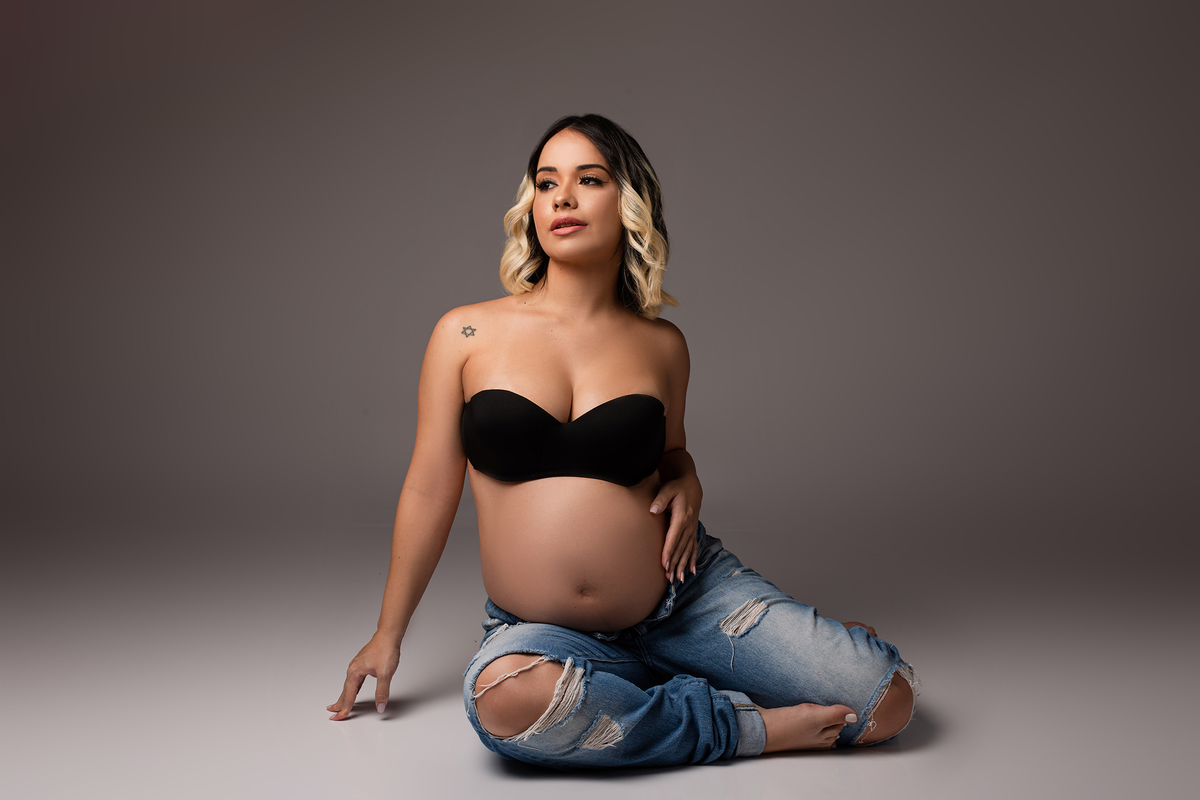 Ensaio gestante diferente