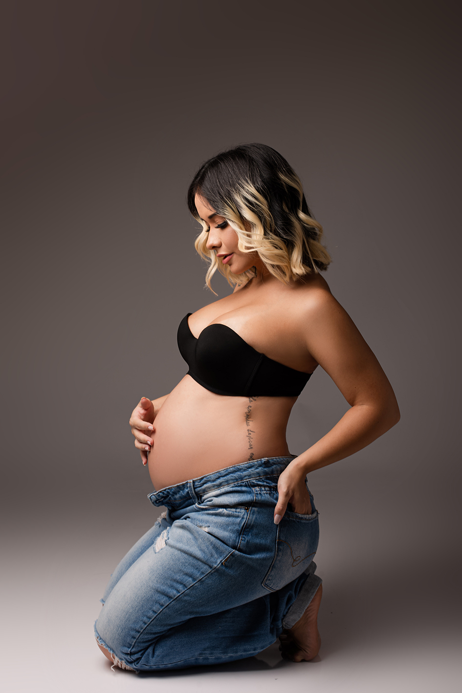 Ensaio gestante diferente