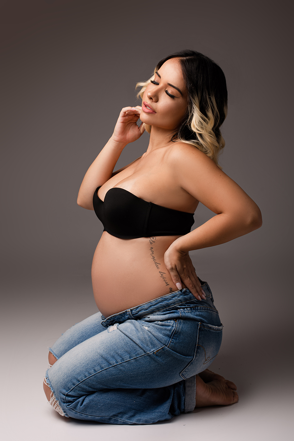 Ensaio gestante diferente