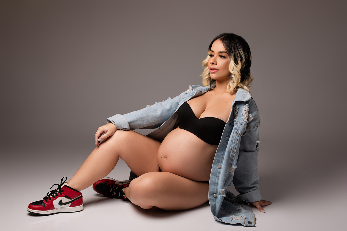 Ensaio gestante diferente